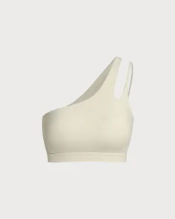 Apricot Cropped One Shoulder Yoga Cami Top