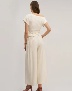 Apricot Wide Leg Pants Sets