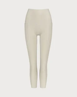 Beige Quick-drying High Waisted Yoga Leggings