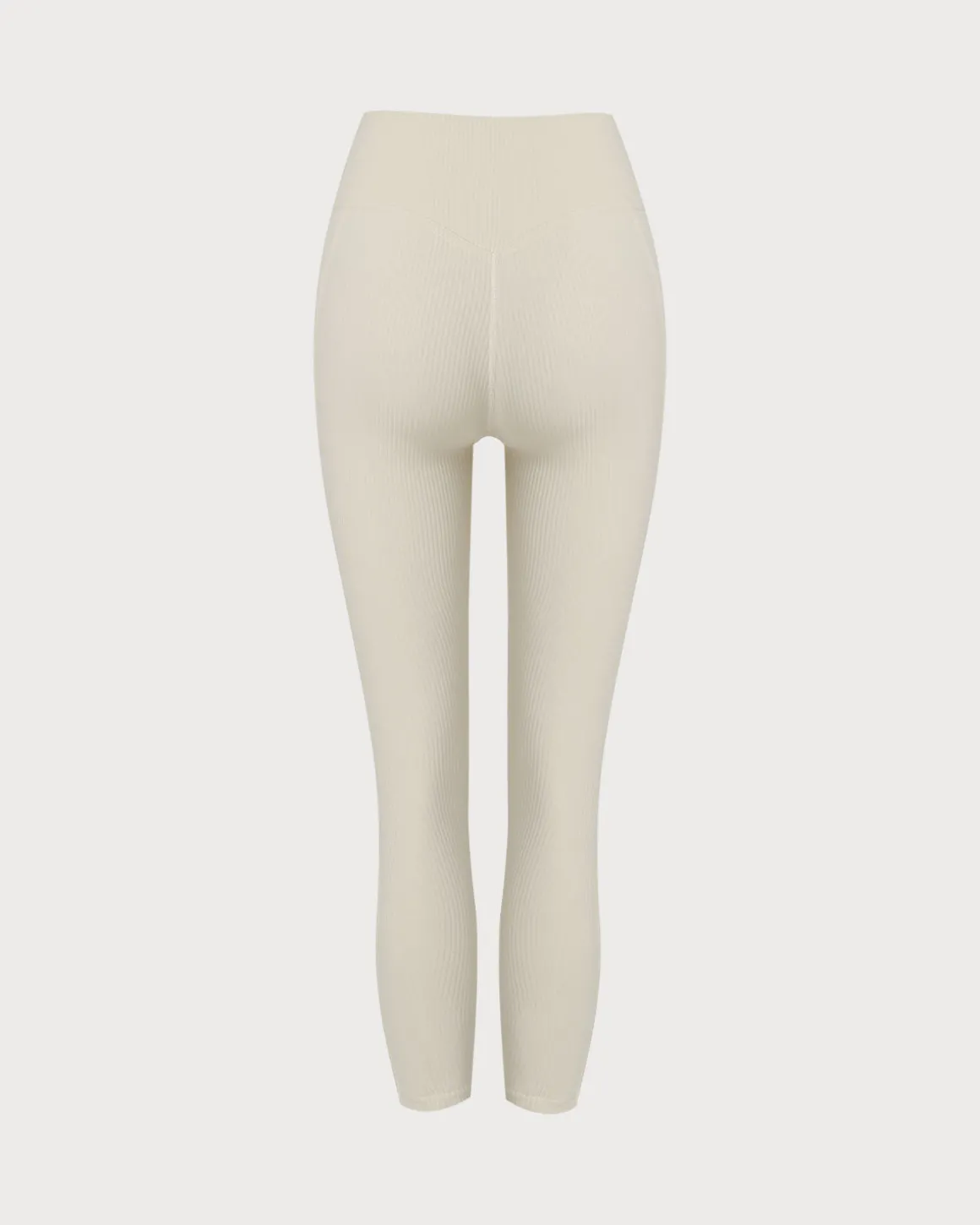 Beige Quick-drying High Waisted Yoga Leggings