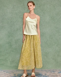 Beige Satin Cami Top