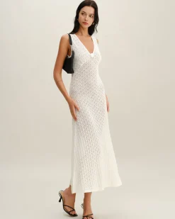 Beige Sleeveless Pleated Midi Dress