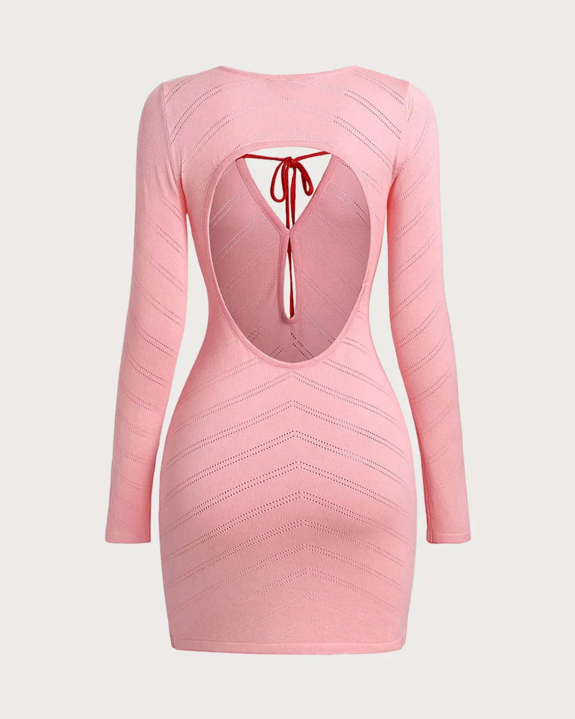 Bettydress - Pink Bodycon Cut Out Mini Dress
