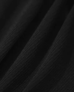 Black Contrast U-Shaped One-Piece Swimsuit