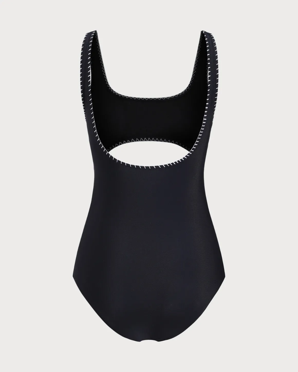 Black Cut Out One-Piece Swimsuit