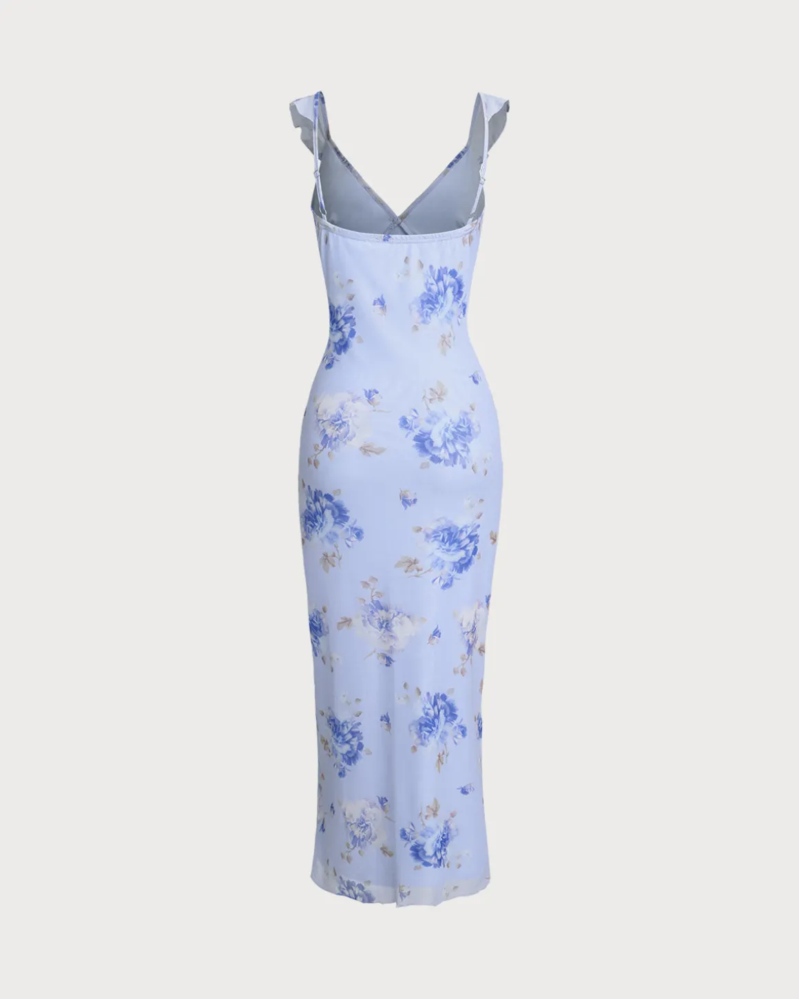Black Floral Bodycon Slip Maxi Dress