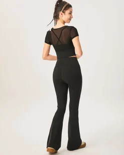 Black High Waisted Sleek Leggings