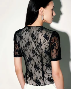 Black Lace Slim Tee