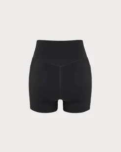 Black Pocket High Waisted Yoga Shorts
