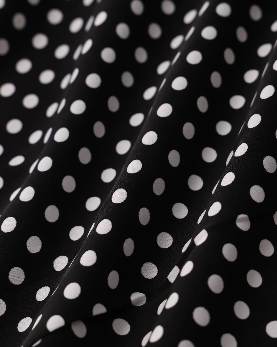 Black Polka Dot V Neck Lace Mini Dress
