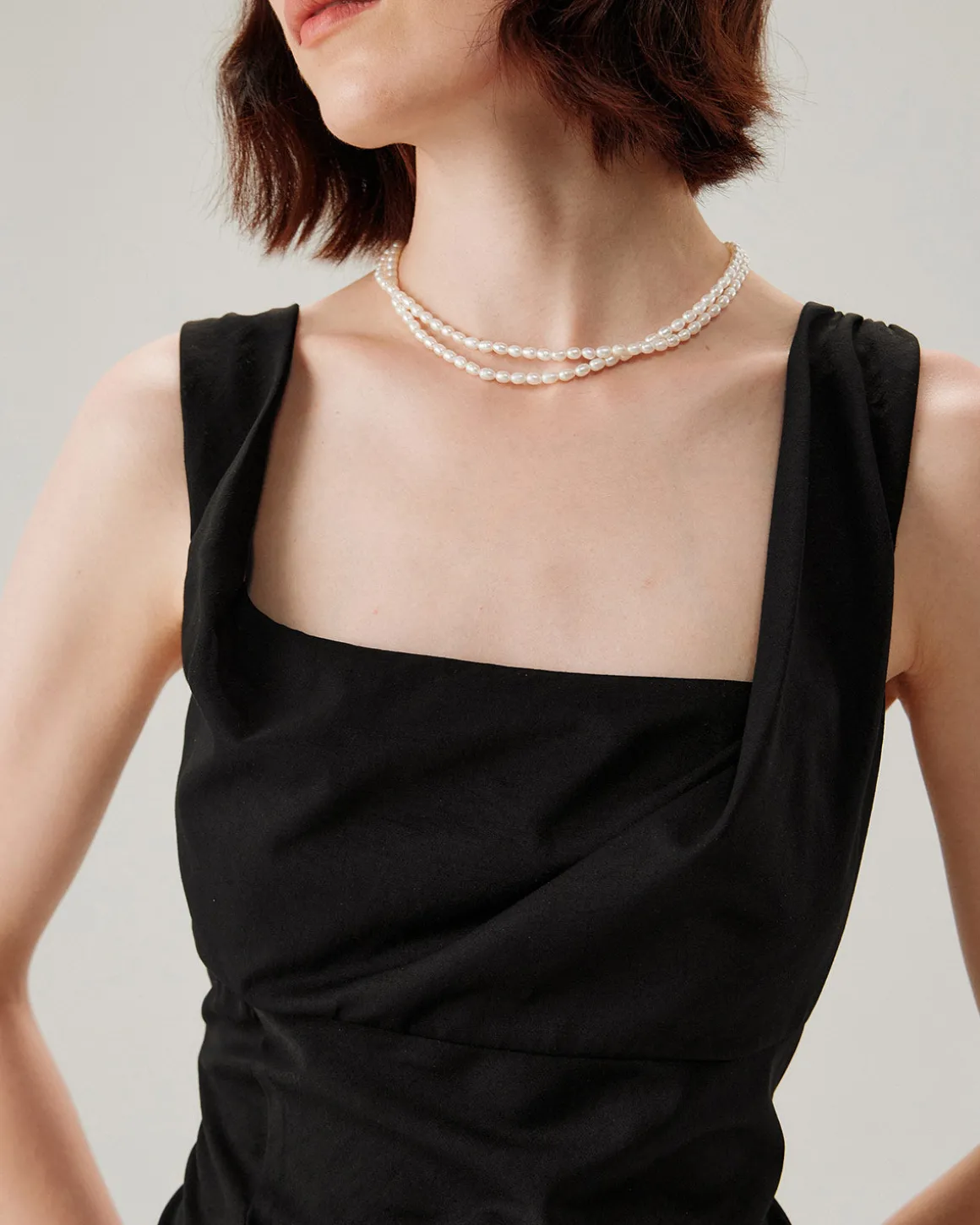 Black Ruffle Ruched Slip Midi Dress