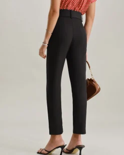 Black Straight Pegged Pants