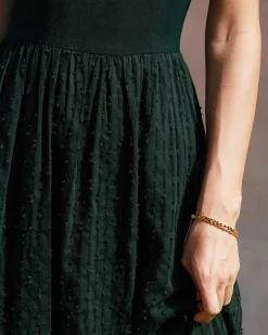 Black Sweetheart Neck Slip Midi Dress