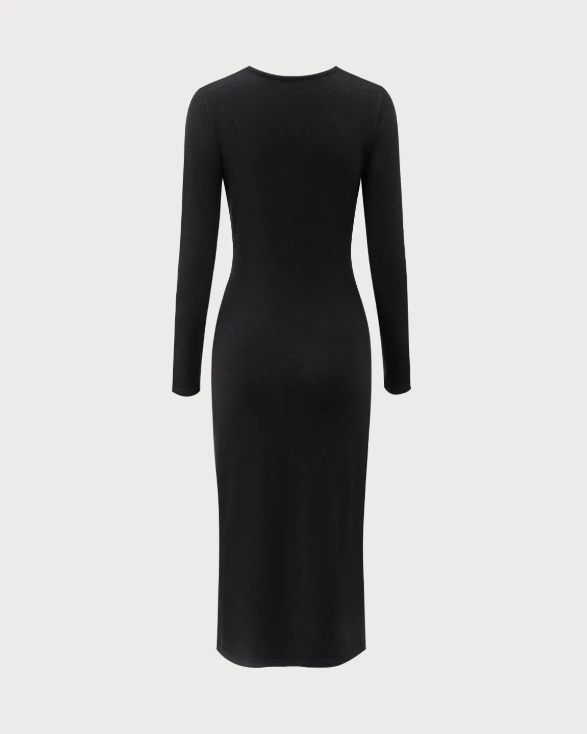 Black V Neck Cut Out Bodycon Sweater Dress