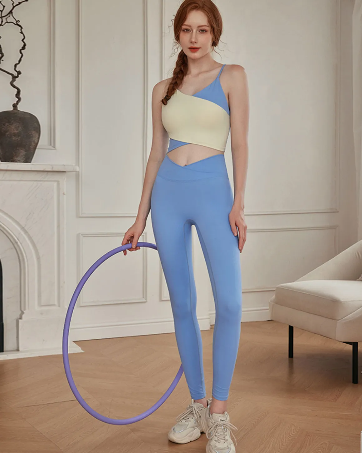 Blue Contrast Camis - Medium Support