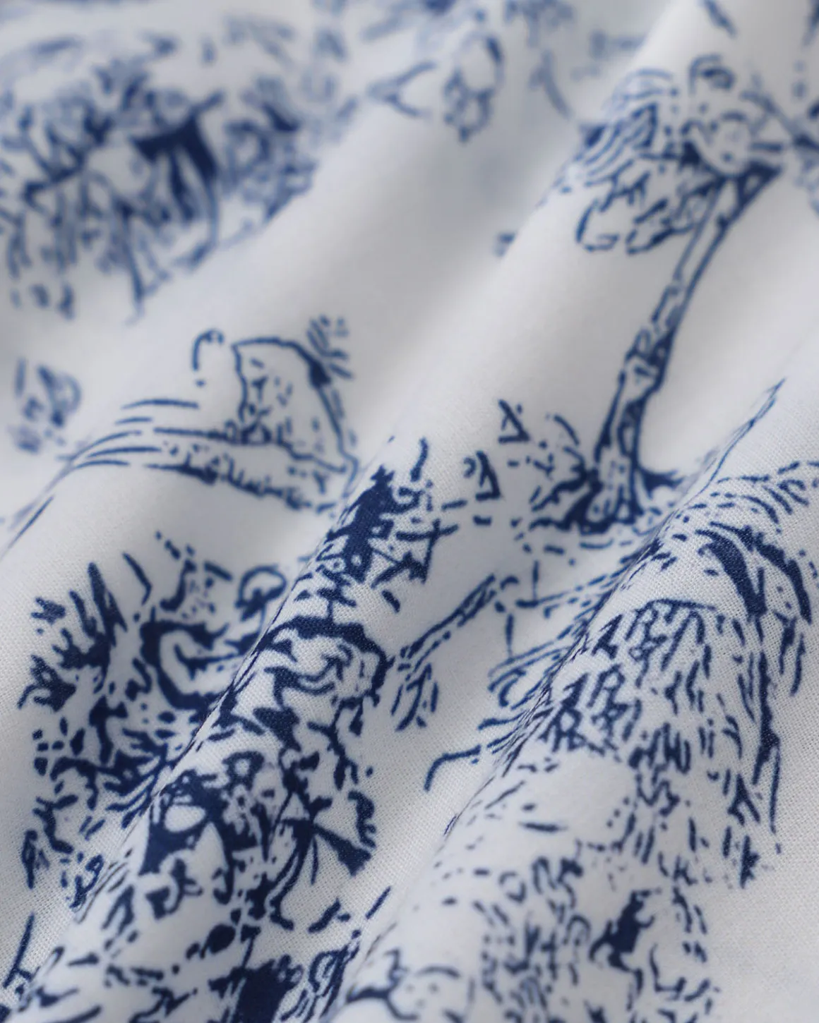 Blue Floral Boat Neck Sleeveless Mini Dress