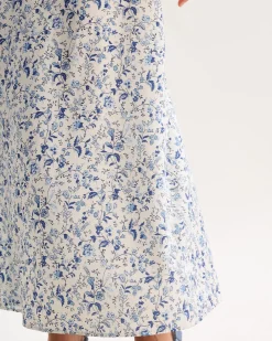 Blue Floral Slip Maxi Dress