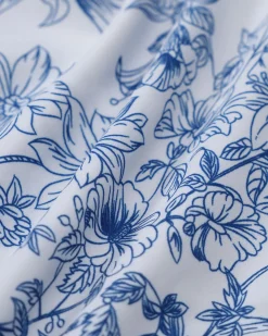 Blue Floral Tiered Halter Mini Dress