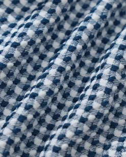 Blue Plaid Knotted Bikini Set