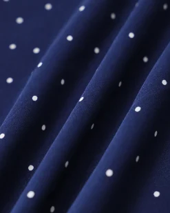 Blue Polka Dot Halter Maxi Dress