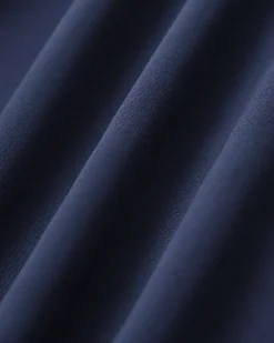 Blue Ruched Straight Pants