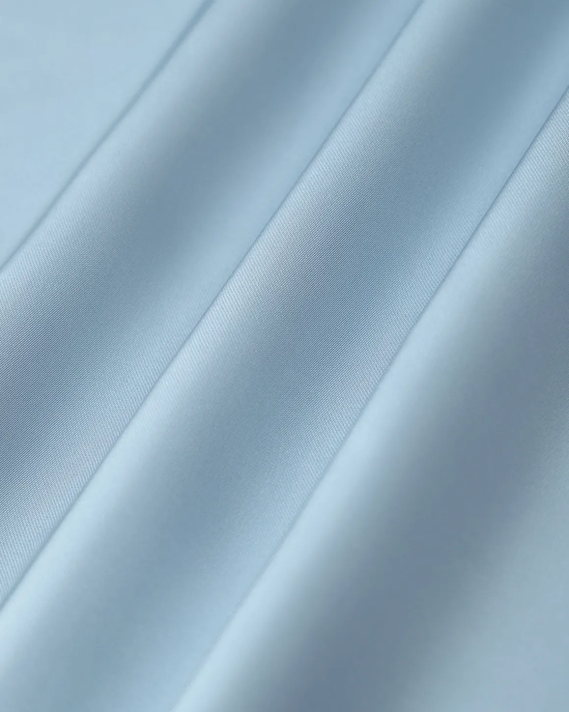 Blue Square Neck Ruffle Satin Midi Dress