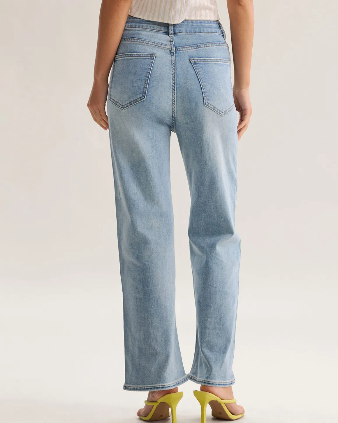 Blue Straight Sparkly Jeans