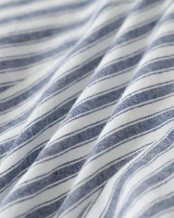 Blue Striped Square Neck Tank Top