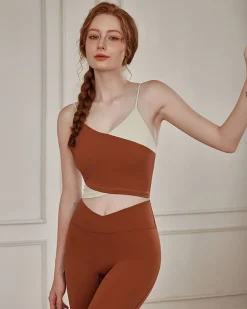 Brown Contrast Camis - Medium Support