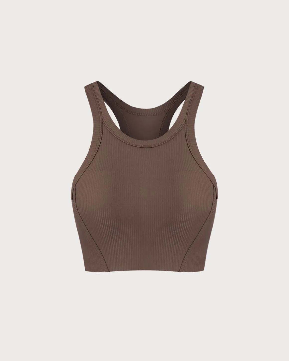Brown I-back Yoga Tank Top