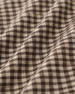 Brown Plaid Slip Mini Dress