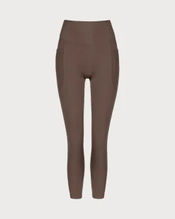 Brown Quick-drying High Waisted Yoga Leggings
