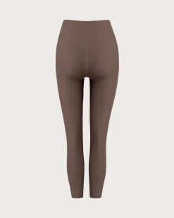 Brown Quick-drying High Waisted Yoga Leggings