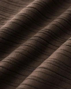 Brown Round Neck Knit Tank Top