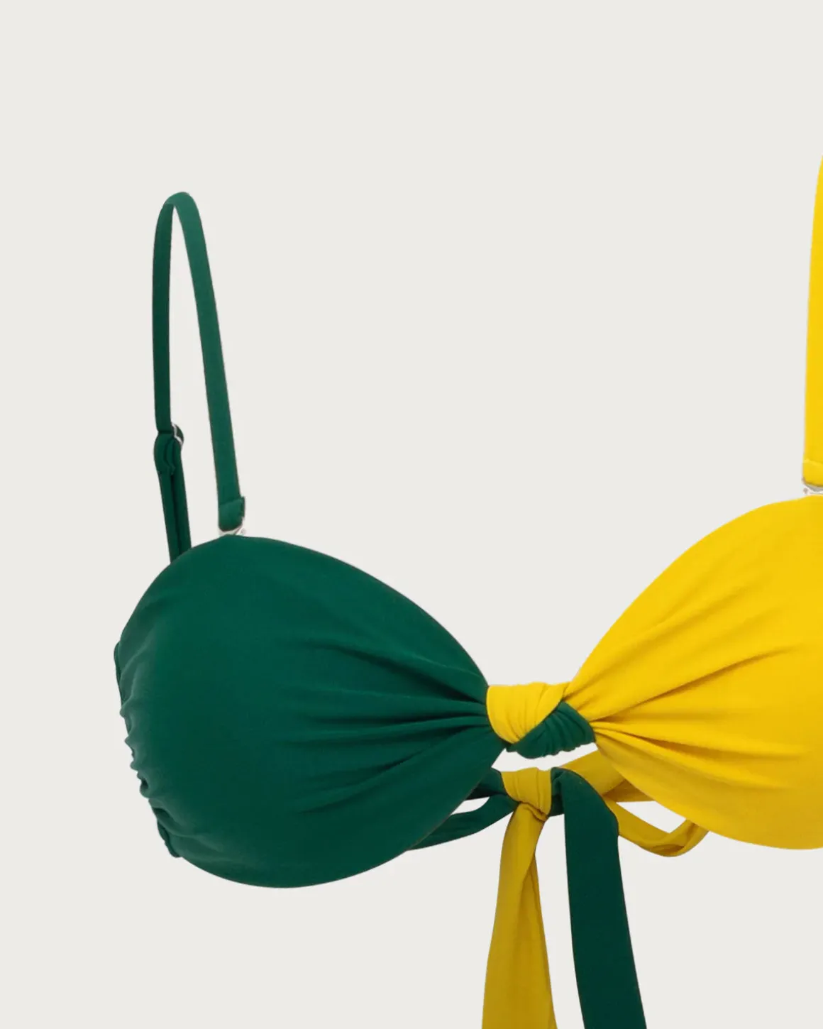 Contrast Twist Bikini Set
