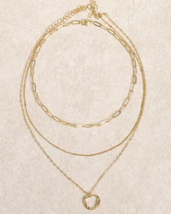 Gold Three-Layer Necklace