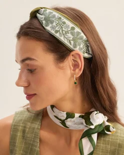 Green Floral Headband