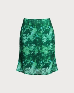 Green Floral Mermaid Skirt