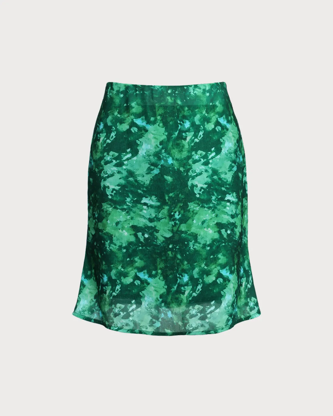 Green Floral Mermaid Skirt