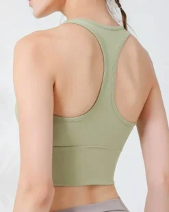 Green I-back Yoga Tank Top - Light Support