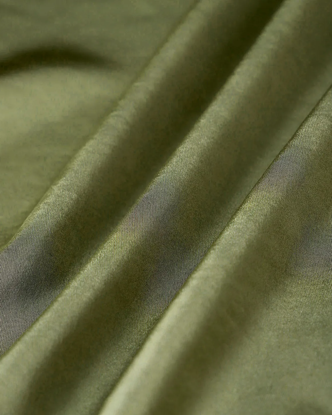 Green Satin Elastic Waist A-Line Mini Skirt