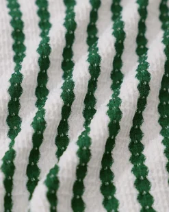 Green Striped Underwire Bikini Set