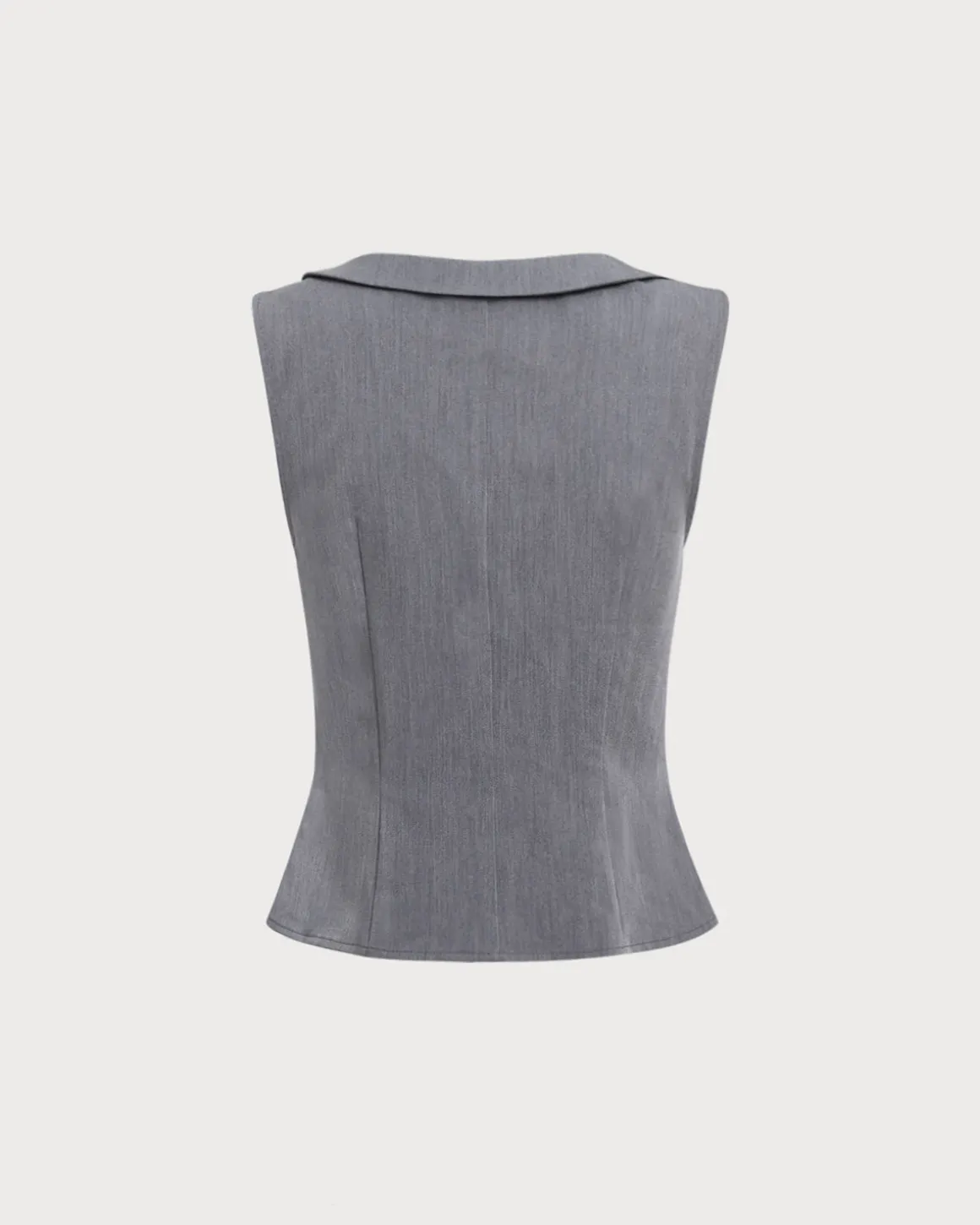 Grey Collared Button Tank Top