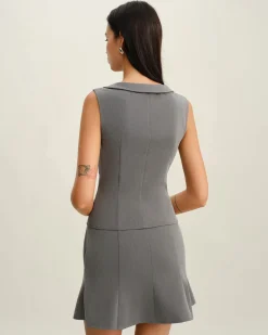 Grey Mermaid Mini Skirt