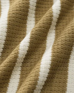 Khaki Striped Knit Tank Top
