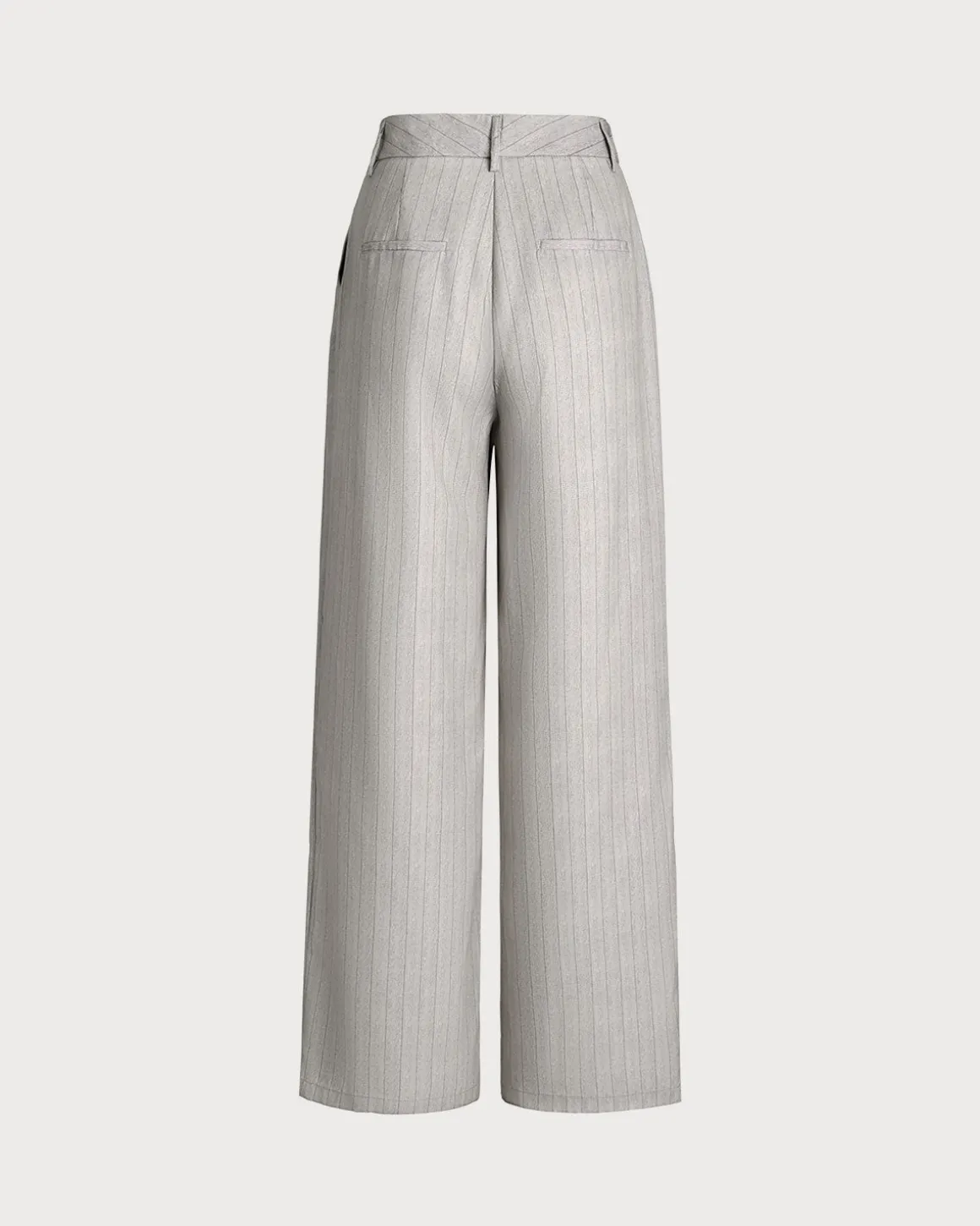 Khaki Striped Pocket Pants