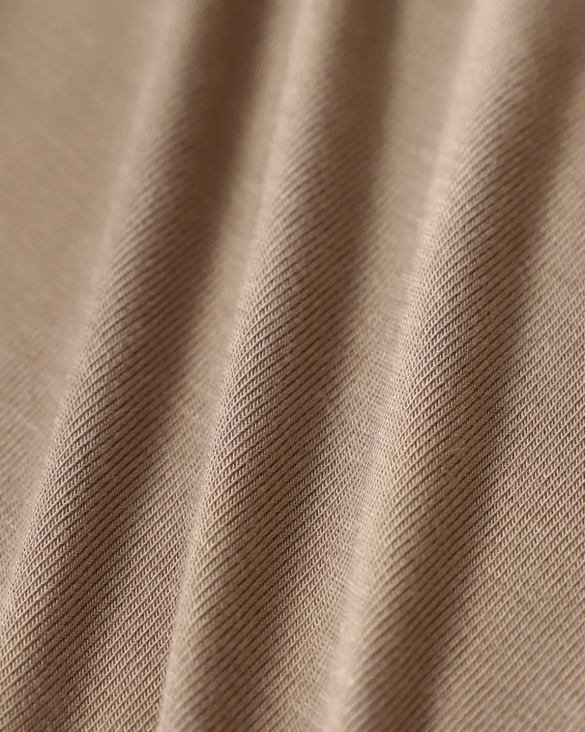 Khaki V Neck Ruched Slim Tee