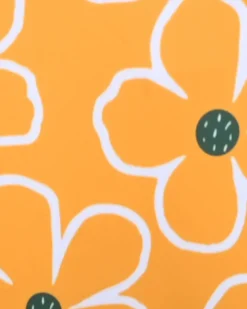 Orange Floral Triangle Bikini Set