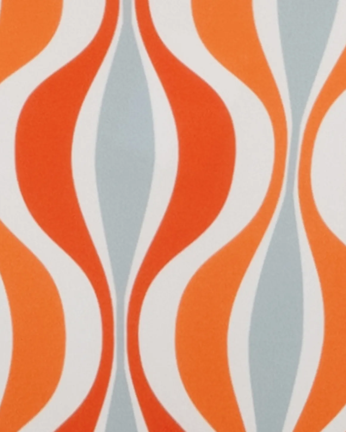 Orange Knitted Wave Print Bikini Set
