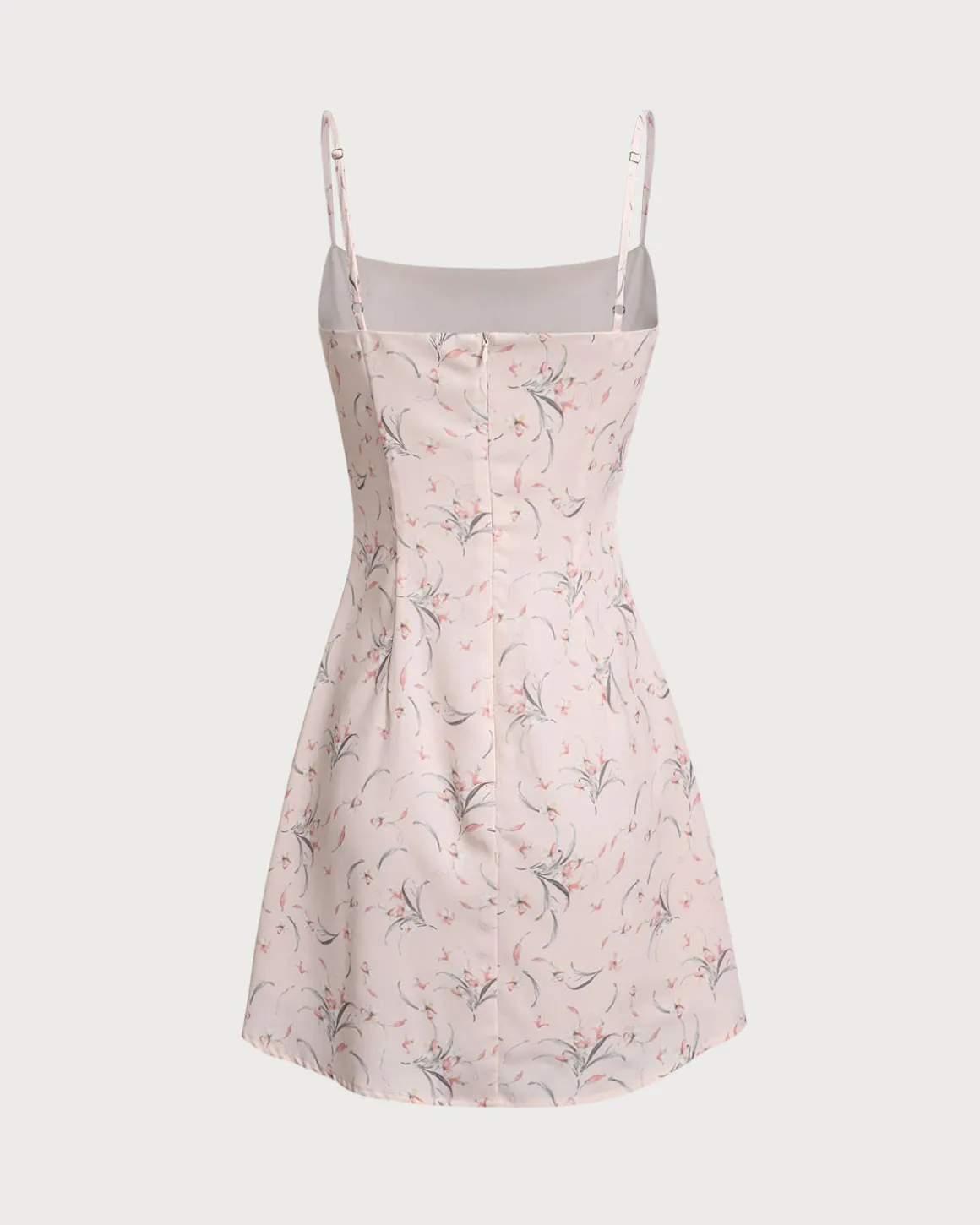 Pink Floral A-Line Slip Mini Dress